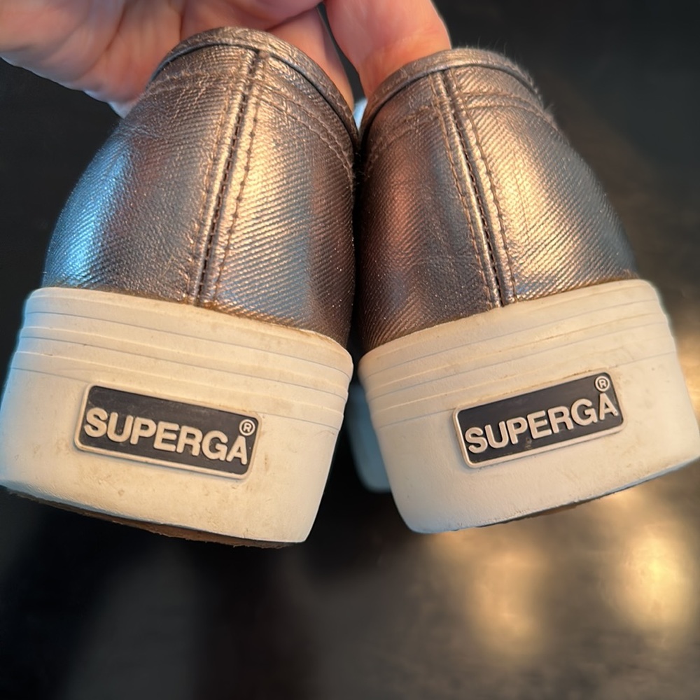 Superga Platform Silver Sneakers - Picture 6 of 9